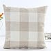 Highpot Retro Grid Home Body Pillowcases, Simpel Style Square Cushion Cover Sofa Chair Car Home Decor (Khaki/B)