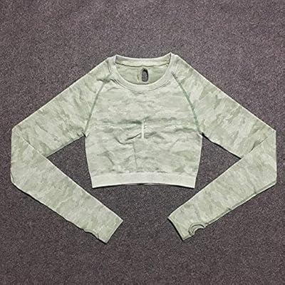 seamless long sleeve crop top workout
