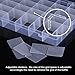 Outus 2 Pack 36 Grids Jewelry Dividers Box Organizer Adjustable Clear Plastic Bead Case Storage Container