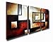 ARTLAND Modern 100% Hand Painted Abstract Oil Painting on Canvas The Maze Of Memory 3-Piece Gallery-Wrapped Framed Wall Art Ready to Hang for Living Room for Wall Decor Home Decoration 24x48inches