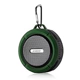 Andoer 5W Wireless Bluetooth 3.0 Outdoor Stereo Speaker Soundbox Speakerphone Mic Hands-free Water Resistant Shockproof Dustproof for Outdoor Travel Cycling Portable Army Green