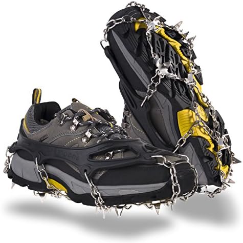 OuterStar Traction Cleats Ice Snow Grips Anti Slip Stainless Steel Spikes Crampons Footwear M/L