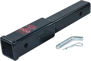 TOPTOW Trailer Hitch Extender, 12-inch Extension Length, Fits 2-inch Receiver, 3500lbs, 5/8 inch Hitch Pin and Clip Included