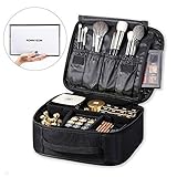 ROWNYEON Portable Velcro Travel makeup bag / Makeup Case / Mini Makeup Train Case10.2''