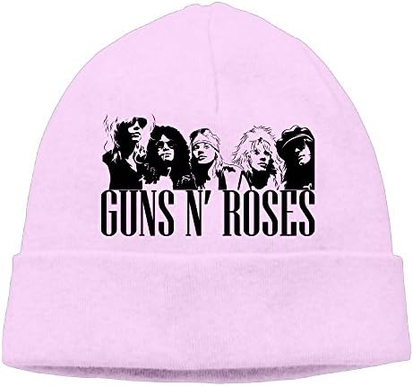 SBJML Adult Guns N' Roses Band Beanie Skully Cap Hat Watch Hat Ski Cap Hat Pink
