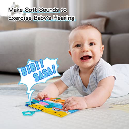 For Baby Shower Gift Fish Toys 0 6 12 18 Months,Touch Feel Crinkle Cloth Books For Babies Infant Newborn 0 3 Months Baby Girl Boy Shower Gifts Toys, Soft Teething Stroller Toy,Easter Gift