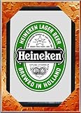 Heineken - Bar Mirror (Classic Green Logo) (Size: 9