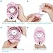 isYoung Rechargeable Handheld USB Misting Fan, Portable and Compact,Charger with USB Fan, Suit for Handheld Fan Table Fan(pink)