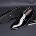 YangXieJiang Mens Patent Leather Tuxedo Dress Shoes Lace up pointed Toe Oxfords