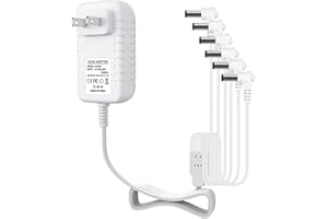 YXQZH 4.5V DC Power Adapter for Lemax Lighted,6-Output Replacement Accessories Power Cord for Lemax 74707 74295 84428 94565 94566 94527 44241 64517,Christmas Halloween Village Lighting Spooky Town