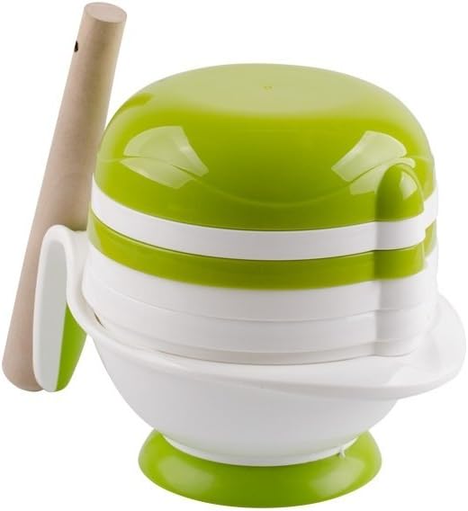 Tofern BPA Free 7in1 Baby Food Manual Grinder Juicer Masher and Bowl Baby Food Processor Vegetable and Fruit Mill - White