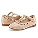 Cctwins Kids Toddler Little Kid Baby Girl Studded T-Strap Flat Shoes for Child