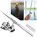 HDE Mini Collapsible Aluminum Pocket Pen Style Fishing Combo Rod Bait Cast Spinning Reel
