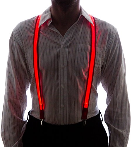 Neon nightlife men s light up led suspenders, one size,…