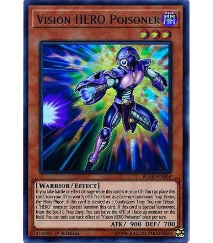 Amazon.com: Yu-Gi-Oh! - Vision Hero Multiply Guy - BLHR-EN006 - Ultra Rare  - 1st Edition