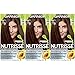 Garnier Hair Color Nutrisse Ultra Coverage Nourishing Hair Color Creme, Deep Medium Natural Brown (Glazed Walnut) 500,3 Count, Pack of 3
