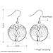 Plated Sterling Silver Tree Of Life Earrings Dangle for Women Girl Jewelry Gift