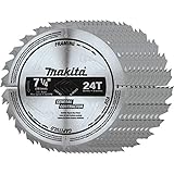 Makita D-45989-10 7-1/4" 24T Carbide-Tipped Circular Saw Blade, Framing/General Purpose, 10/pk