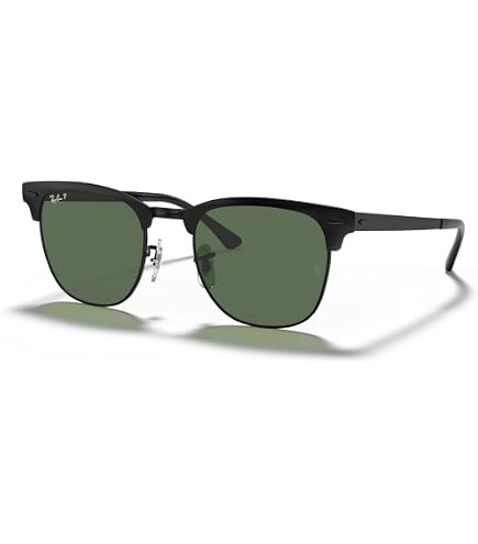 Amazon.com: Ray-Ban RB3507 Clubmaster Aluminum 136/N5 51M Black on