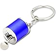 Middrivr Car Shifter Gear Keychain, Creative 6 Speed Manual Transmission Shift Lever Keyring, Mini Car Gear Shift Stick Knob Keyring, Universal Car Key Fob Keychain Accessories for Women Men