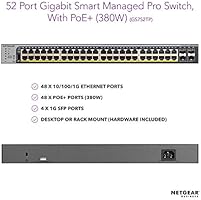 Netgear 52 Port Gigabit Ethernet Smart Managed Pro Poe Switch Gs752tp With 48 X Poe 380w 4 X 1g Sfp Desktop Rackmount And Prosafe Lifetime Protection Amazon Sg Electronics