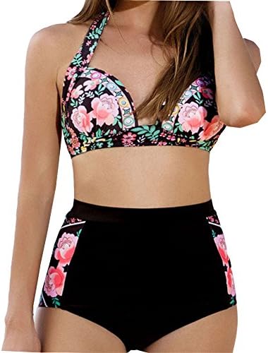2017 Sexy Floral Print Bikinis High Waist Swimsuit Swimwear Women Bikini Set Female Bathing Suit Biquini Beach Wear