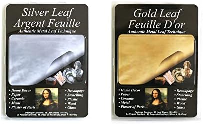 Speedball Mona Lisa Composition Gold and Silver Leaf, 25 Sheets Each (50 Total)
