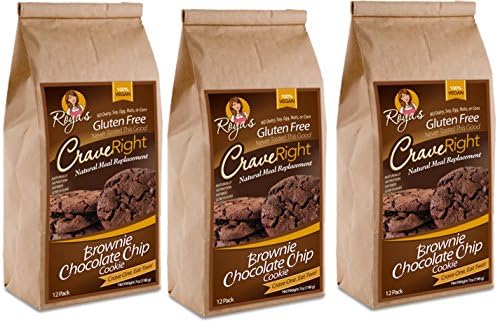 Gluten-free, 100% Vegan - 7 Oz, Containing 12 Individual Cookies (Brownie Chocolate Chip) (Pack of 3)