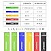 LETSCOM Resistance Bands, Latex Exercise Loop Bands for Stretching Pilates and Home Fitness, 5 Stretch Levels Workout Elastic Band with Carry Bag, EBook and Online Videos, Set of 6