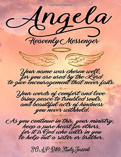 Angela S Soap Bible Study Journal Customized Name Meaning Poem 8 5x11 Notebook With 1 Guided S O A P Pages Personalized Christian Workbook For Word Of God Angela Name Journals Band 9 Journals Nimble Muse