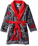 Star Wars Boys' Big Boys' Darth Vader Luxe Plush Robe, Gray, 8