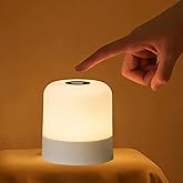 Cravonel Portable Baby Night Light, 3 Color Egg Lights for Nursery | Small Rechargeable LED Lamp, Dimmable Touch Nightlight for Newborn, Kids, Adults