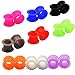 Longbeauty 36PCS Silicone Ear Flesh Tunnels Eyelets+Glow in the Dark Saddle Ear Plugs Gauges