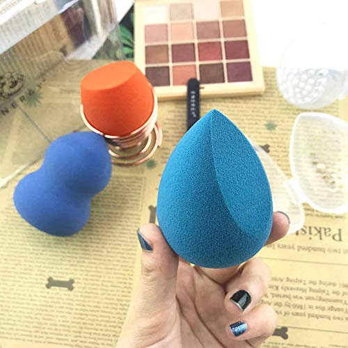 ENERGY Makeup Sponge Blender Beauty Sponge Set Foundation Blending Sponge Case, Makeup Sponge Holder, Sponge in Beauty with Eyebrow Tweezers Ideal for Travel 8-in-1,Ideal Christmas Gifts for Women