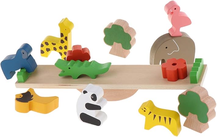 wooden stacking blocks balancing toy