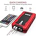 GOOLOO 600A Peak Car Jump Starter Portable Phone Power Bank (Up to 6.0L Gas or 4.5L Diesel Engine) with Dual USB Quick Charge Port Auto Battery Charger Pack Booster Built in LED Light, Black/Red