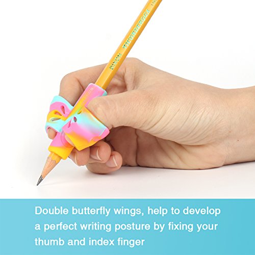 Firesara Advanced Pencil Grip Set, Original Ergonomic Handwriting Aids Pencil Grips Writing Posture Corrector 4 Assorted Pencil Grips Writing Claw For Kids Children Adults Special Needs Rights
