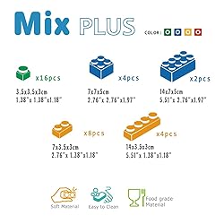 UNiPLAY Mix Soft Building Blocks - 34-Piece Set for