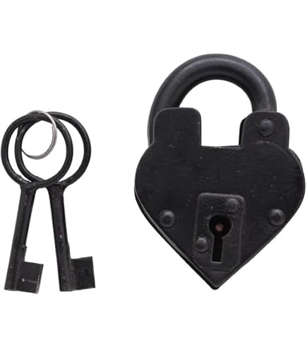 Vintage Love Lock With Keys - 3 Inch Decorative Padlock For Trunk, Luggage, Or Steampunk Decor - View #4