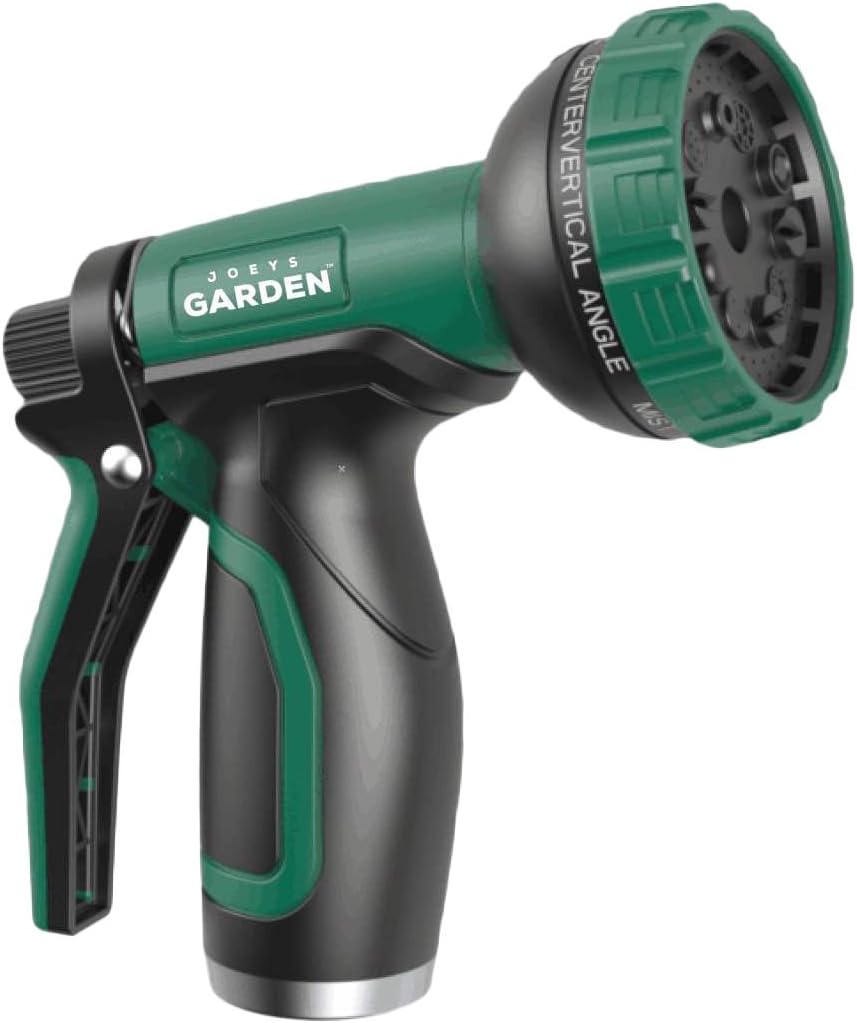 Joeys Garden Expandable Garden Hose Set, 50 Feet Heavy Duty Extra Strong Stretch Material with Brass Connectors - Bonus 10 Way Spray Nozzle : Garden & Outdoor