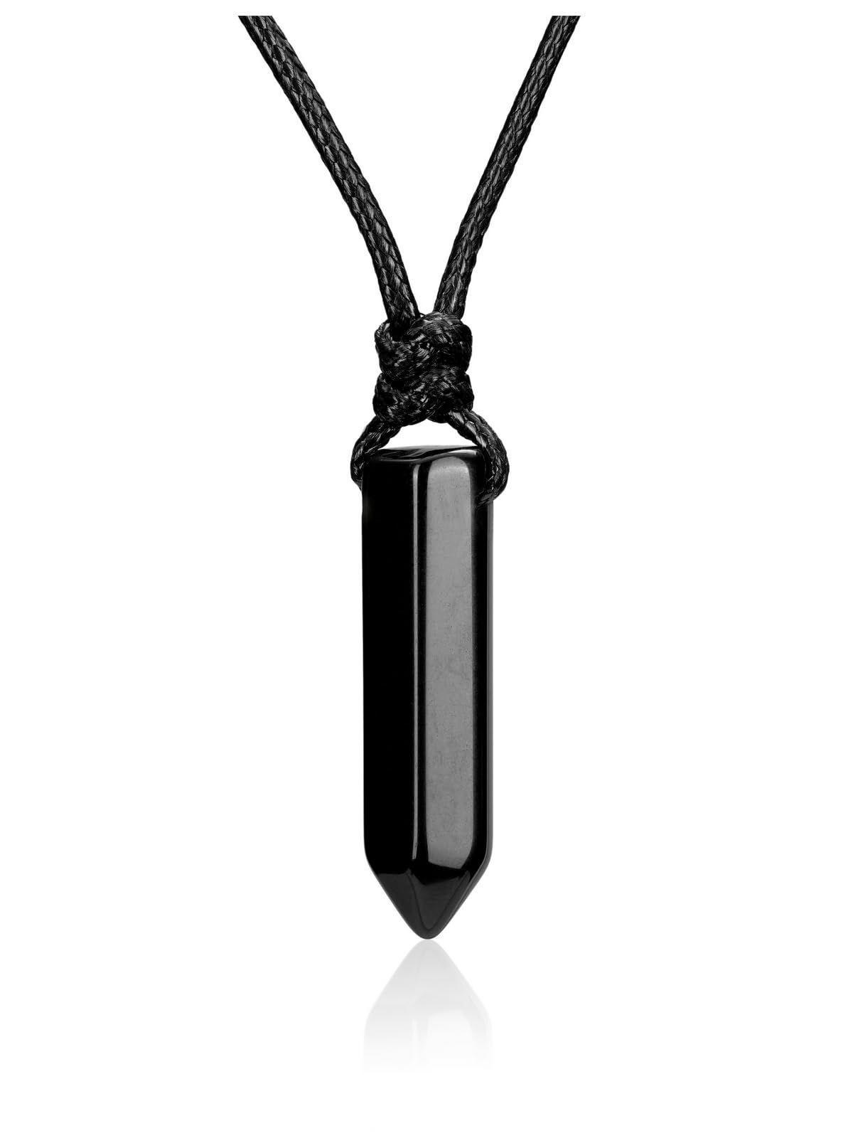 JSDDE Natural Black Obsidian Crystal Necklace for Women Wen Reiki Healing Hexagonal Point Crystals Stone Pendant Necklaces Jewellery