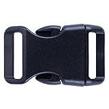 PARACORD PLANET Brand Contoured Side Release Black Buckle – 3/4” 100 Pack