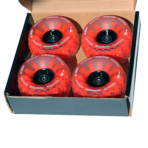 IWONDER Cloud Wheel Electric Skateboard Wheels 120mm Patented Damping Foam Core All Terrain Off Road 78A Translucent Urethane Longboard Wheels