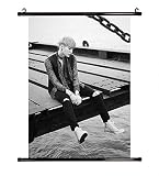 Fanstown BTS kpop in the love for mood wall scroll cloth poster with lomo cards