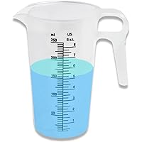 ACCUPOUR 8oz (250 mL) Measuring Pitcher, Plastic, Multipurpose - Great for Chemicals, Oil, Pool and Lawn - Ounce (oz…