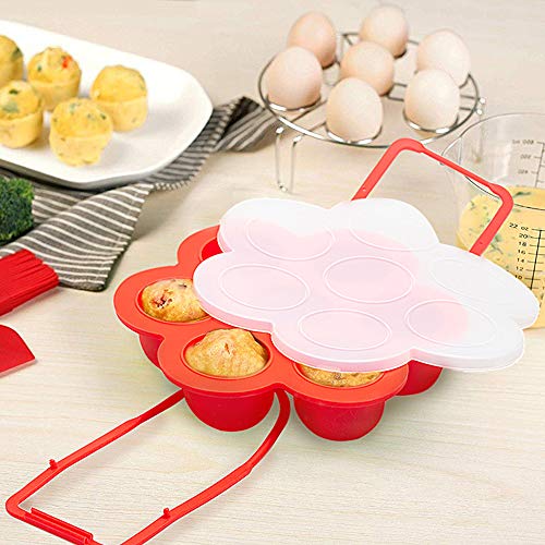 Bake Me Fabulous Silicone Accessory Set Compatible with Instant Pot contains: baking sling, Egg bites mold, Silicone mitts, Silicone tong, Baking mold, perfect gift set - Thumbnail 2