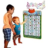 Just Smarty Alphabet Learning Toy for Boys and Girls 3 Years Old & Up. Educational Interactive Poster for Kids to Learn Letters, Numbers, Shapes, Colors, Spelling, with Games, Quizzes and Music