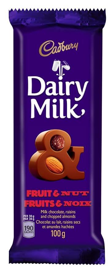 Cadbury 100g dairy Milk Fruit &nut (061200225921)