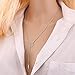 Bestjybt Fashion Women Metal Ring Short Y Shaped Necklaces Circle Lariat Necklace, Silver