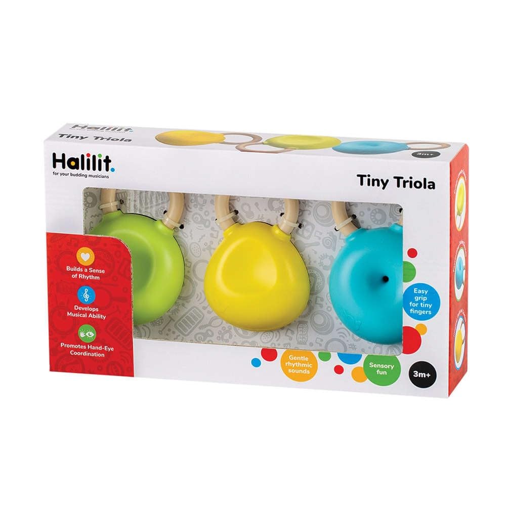 Halilit Triola Baby Musical Sensory Gift Set. Quality Pastel Coloured Musical Instrument Shakers for Babies Toddlers and Children. BPA Free 3 months +